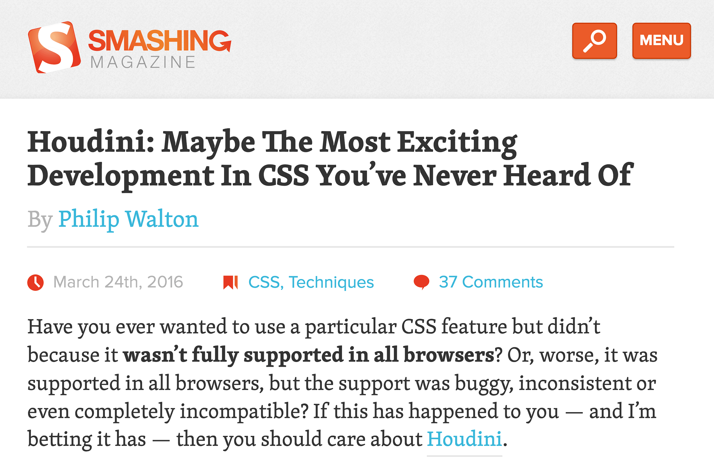 CSS Houdini on Smashing Magazine